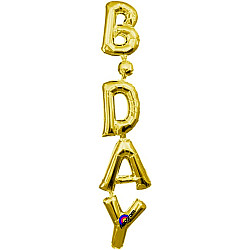 FOIL air filled B-DAY ΧΡΥΣΟ