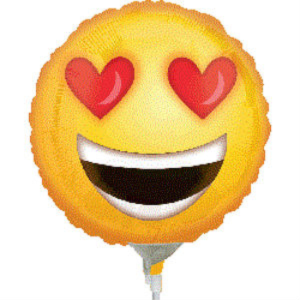 FOIL 17'' EMOJI ΜΕ ΚΑΡΔΟΥΛΕΣ ΣΤΑ ΜΑΤΙΑ