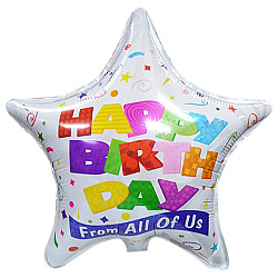 FOIL 18'' ΑΣΤΕΡΙ HAPPY BIRTHDAY Προσφορά!