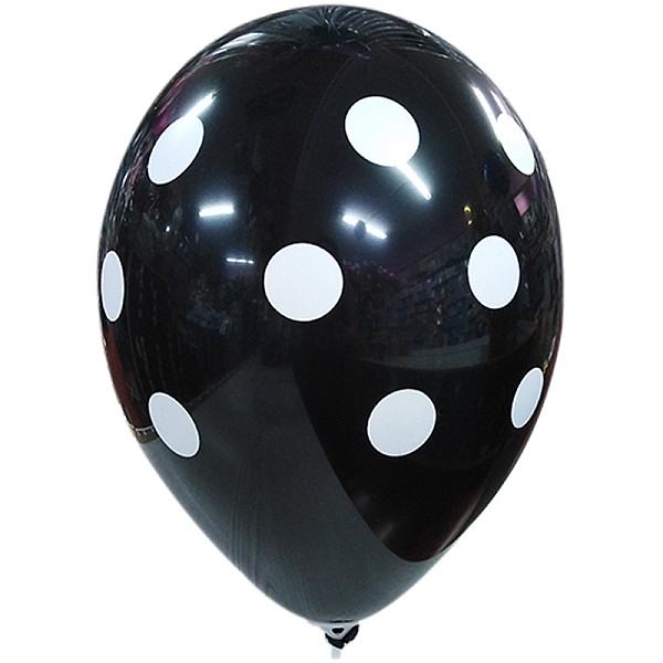 LATEX 12'' ΜΑΥΡΟ ΤΥΠΩΜΕΝΟ ΠΟΥΑ 25TEM