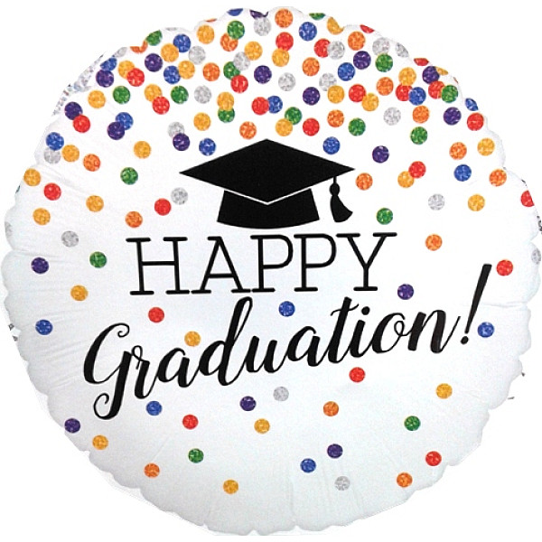 FOIL 18'' ΑΠΟΦΟΙΤΗΣΗΣ GRADUATION ΜΕ CONFETTI