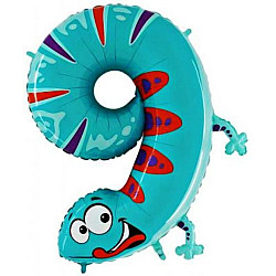 FOIL ΑΡΙΘΜΟΣ 9 ANIMALLOON 40'' ΣΚΑΘΑΡΑΚΙ  