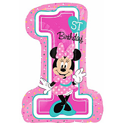 FOIL S/S 1stBIRTHDAY MINNIE MOUSE