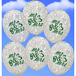 CONFETTI  ΜΕ 6 ΜΠΑΛΟΝΙΑ MR ΚΑΙ MRS