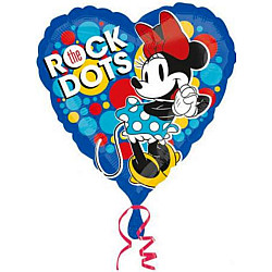 FOIL 17'' DISNEY MINNIE ROCK THE DOTS