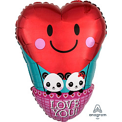 FOIL 17'' ΖΩΑΚΙΑ ΠΑΝΤΑ ΣΕ ΑΕΡΟΣΤΑΤΟ LOVE YOU