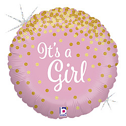 FOIL 18'' GLITTERING ITS A GIRL