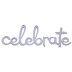 FOIL air filled CELEBRATE ΑΣΗΜΙ ΙΡΙΔΙΖΟΝ
