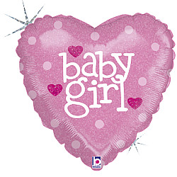 FOIL 18'' ΚΑΡΔΙΑ BABY GIRL