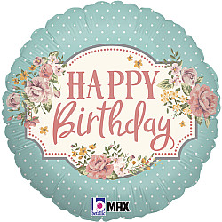 FOIL 18'' VINTAGE HAPPY BIRTHDAY