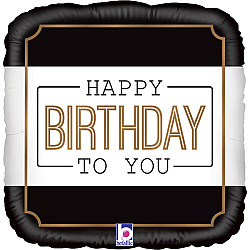 FOIL 18'' CLASSIC HAPPY HIRTHDAY ΤΕΤΡΑΓΩΝΟ