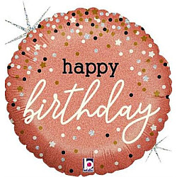FOIL Mini/S 9'' HAPPY BIRTHDAY ΡΟΖ GOLD rose gold