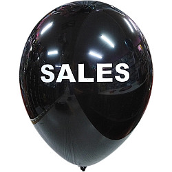 LATEX 12'' ΤΥΠΩΜΕΝΑ SALES (ΜΑΥΡΟ ΜΠΑΛΟΝΙ_ΛΕΥΚΟ ΤΥΠΩΜΑ) 6ΤΕΜ