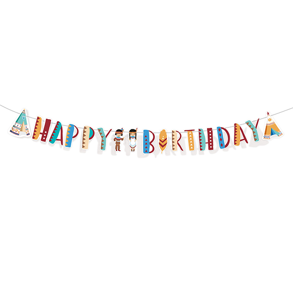 LETTER BANNER ΙΝΔΙΑΝΟΙ HAPPY BIRTHDAY