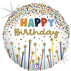 FOIL  Mini/S 9'' ΗΑΡΡΥ ΒΙRTHDAY ΚΕΡΑΚΙΑ ΑΣΤΕΡΑΚΙΑ