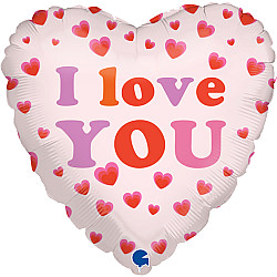 FOIL  9'' ΚΑΡΔΙΑ LOVE YOU 
