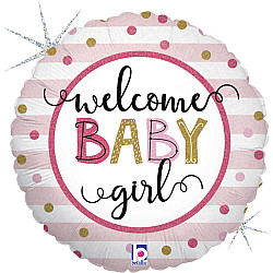  FOIL 18'' WELCOME BABY GIRL ΡΙΓΕΣ