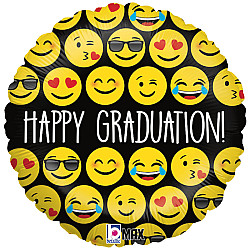  FOIL 18'' HAPPY GRADUATION EMOJI