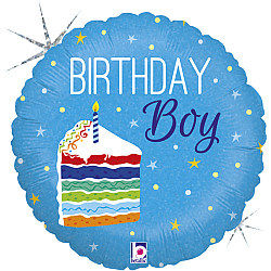  FOIL 18'' BIRTHDAY CAKE BOY