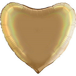 FOIL 36''  ΚΑΡΔΙΑ RAINBOW PLATINUM ΣΑΜΠΑΝΙΖΕ