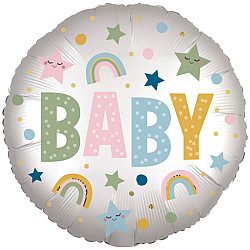 FOIL 17'' SATIN BABY ΟΥΡΑΝΙΟ ΤΟΞΟ ΚΑΙ ΑΣΤΕΡΑΚΙΑ