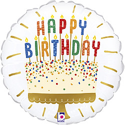 FOIL Mini/S 9'' HAPPY BIRTHDAY ΚΕΡΑΚΙΑ ΣΕ ΤΟΥΡΤΑ