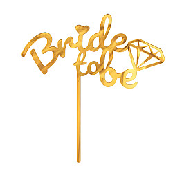 CAKE TOPPER ΤΟΥΡΤΑΣ BRIDE TO BE ΧΡΥΣΟ