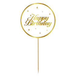 CAKE TOPPER ΤΟΥΡΤΑΣ HAPPY BIRTHDAY ΧΡΥΣΟ 1ΤΜΧ
