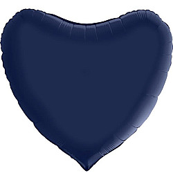 FOIL 36'' ΚΑΡΔΙΑ ΣΑΤΙΝΕ ΜΠΛΕ NAVY