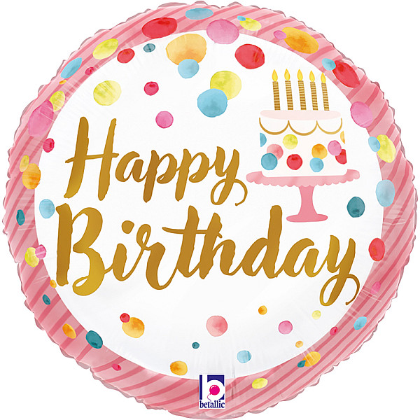 FOIL Mini/S 9'' SATIN BIRTHDAY ΡΟΖ PARTY