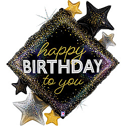 FOIL S/S METALLIC BIRTHDAY ΔΙΑΜΑΝΤΙ ΜΕ ΑΣΤΕΡΙΑ