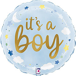 FOIL 18''  IT'S A BOY ΣΥΝΝΕΦΑΚΙΑ ΚΑΙ ΑΣΤΕΡΑΚΙΑ