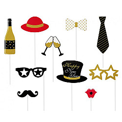 FOTO BOOTH PROPS HAPPY NEW YEAR 10ΤΜΧ