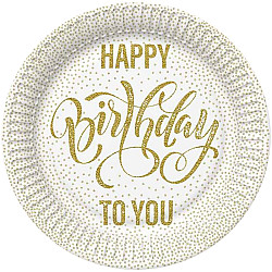 ΠΙΑΤΑ HAPPY BIRTHDAY GOLD DOTS 8ΤΜΧ