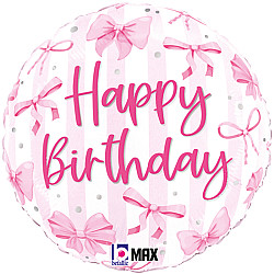 FOIL 18'' HAPPY BIRTHDAY ΡΟΖ ΦΙΟΓΚΟΥΣ