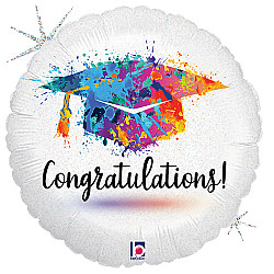 FOIL 18'' CONGRATULATIONS ΠΟΛΥΧΡΩΜΟ ΚΑΠΕΛΟ
