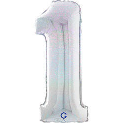 FOIL 26'' ΑΡΙΘΜΟΣ 1 ΑΣΗΜΙ glitter MID SIZE