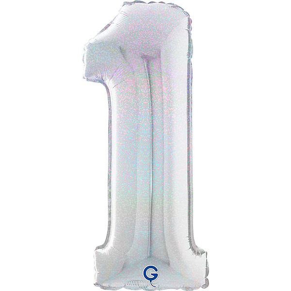 FOIL 26'' ΑΡΙΘΜΟΣ 1 ΑΣΗΜΙ glitter MID SIZE