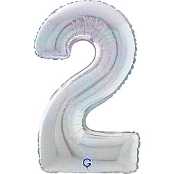 FOIL 26'' ΑΡΙΘΜΟΣ 2 ΑΣΗΜΙ glitter MID SIZE