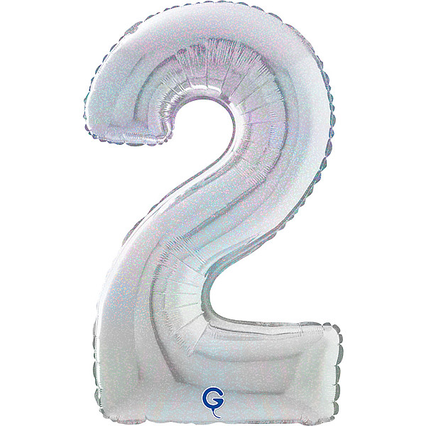 FOIL 26'' ΑΡΙΘΜΟΣ 2 ΑΣΗΜΙ glitter MID SIZE