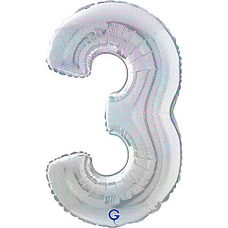 FOIL 26'' ΑΡΙΘΜΟΣ 3 ΑΣΗΜΙ glitter MID SIZE