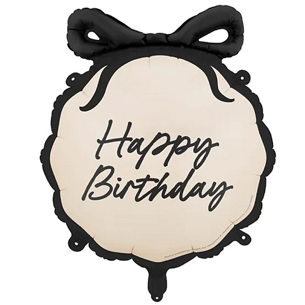 FOIL J/S HAPPY BIRTHDAY ΜΑΥΡΟ ΦΙΟΓΚΟ