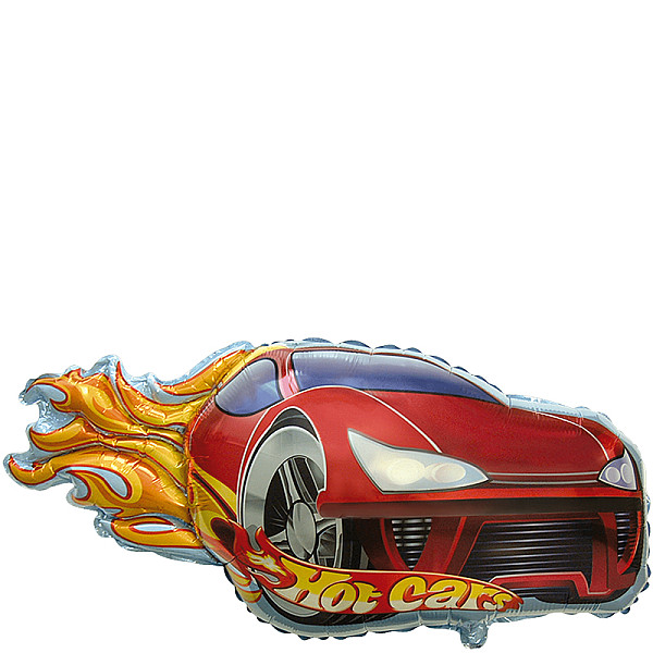 FOIL J/S HOT CARS RED