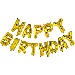 FOIL air filled HAPPY BIRTHDAY ΧΡΥΣΟ