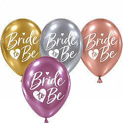 LATEX 12'' BRILLIANT ΤΥΠΩΜΕΝΟ BRIDE TO BE 6ΤΕΜ