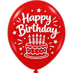 LATEX 13'' ΤΥΠΩΜΕΝΑ H.BIRTHDAY ΤΟΥΡΤΑ 25ΤΕΜ 