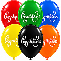  LATEX 13'' ΤΥΠΩΜΕΝO CONGRATULATIONS 6ΤΕΜ